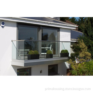Aluminum Glass Balustrade / Balcony Glass Railing